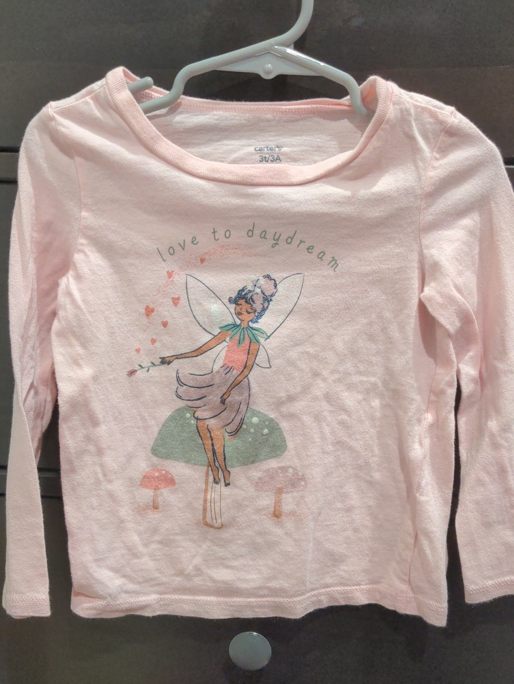 Carter's Light Pink Fairy 'Love to Daydream' Long-Sleeve Tee